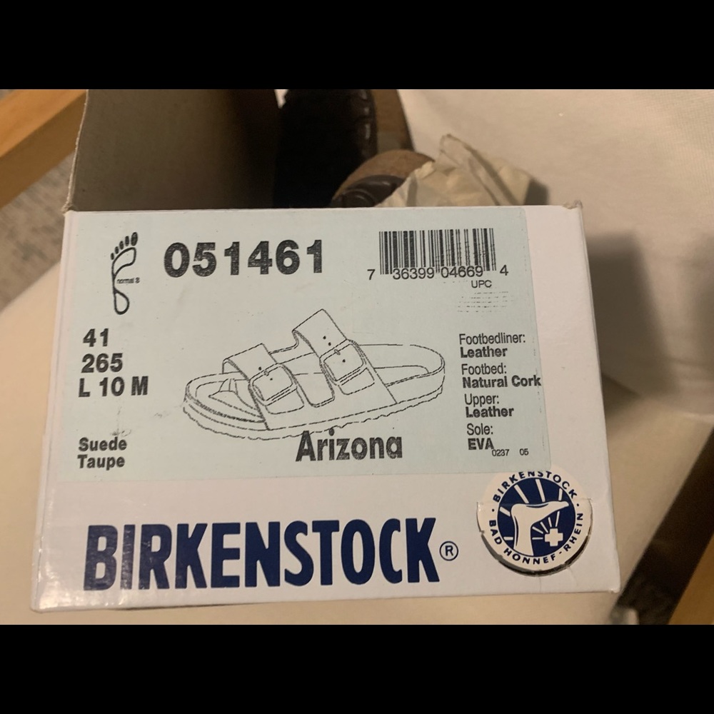 NEW Birkenstocks, Classic Taupe Suede